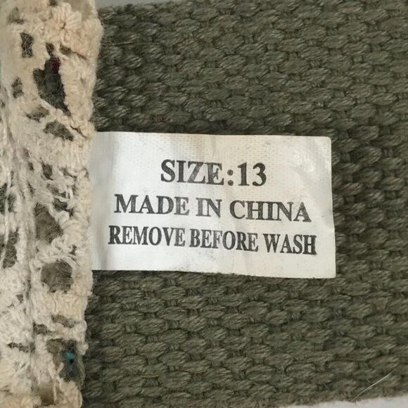 Vintage Y2K Green Crochet Lace Cottagecore Fairy Grunge Shabby Chic Belt / 13 - Picture 6 of 7